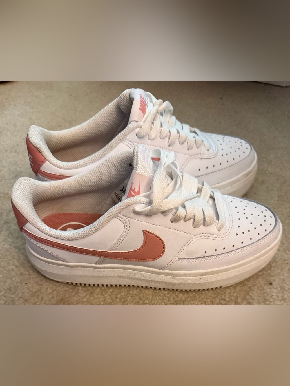 EUC Nike Court Vision Alta Casual Platform Shoes‎ Womens Size 8.5 Sneakers